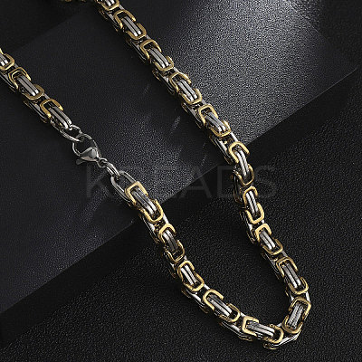 Byzantine Chain Necklace NJEW-C034-40GP-1