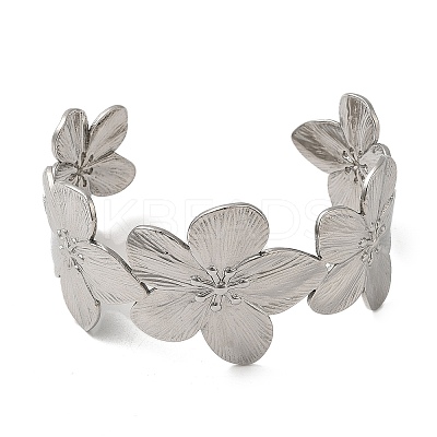 Non-Tarnish 304 Stainless Steel Open Cuff Bangles LS-AJEW-Z009-06D-P-1