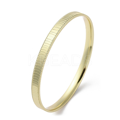 Rack Plating Brass Textured Bangles BJEW-M039-03G-1