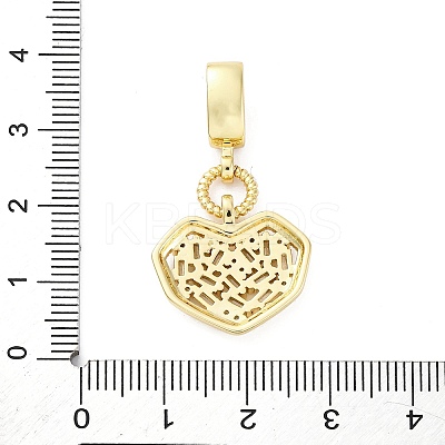 Brass Micro Pave Clear Cubic Zirconia Pendants KK-S510-31G-06-1