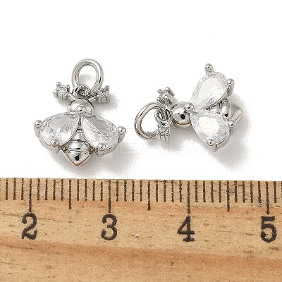 Brass Micro Pave Cubic Zirconia Pendents KK-R210-14P-1