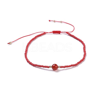 Nylon Thread Braided Anklets AJEW-AN00266-M-1