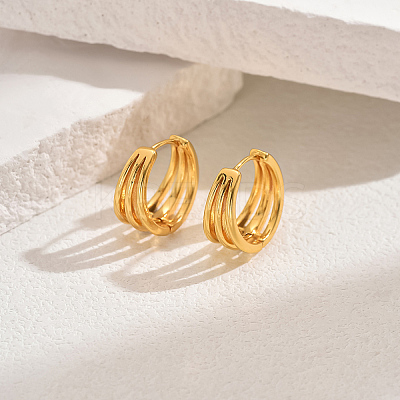 Classic Fashionable Brass Hoop Earrings for Women PJ2124-4-1