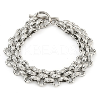 Tarnish Resistant 304 Stainless Steel Link Chain Bracelets BJEW-P315-01B-P-1
