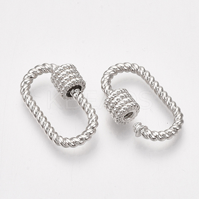 Brass Screw Carabiner Lock Charms KK-T047-02P-1