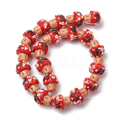 Handmade Bumpy Lampwork Beads LA-CBAE4A5-02B-1