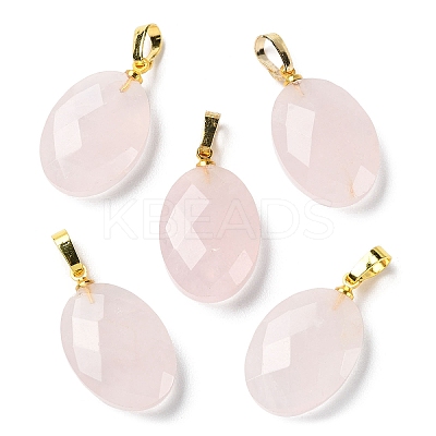 Natural Rose Quartz Pendants G-E603-03G-04-1