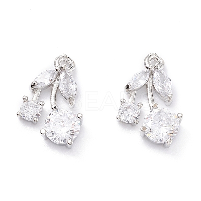 Rack Plating Brass Cubic Zirconia Charms LS-ZIRC-C026-13P-1