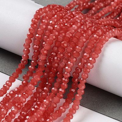 Baking Paint Imitation Jade Glass Bead Strands DGLA-A034-J2MM-A32-1