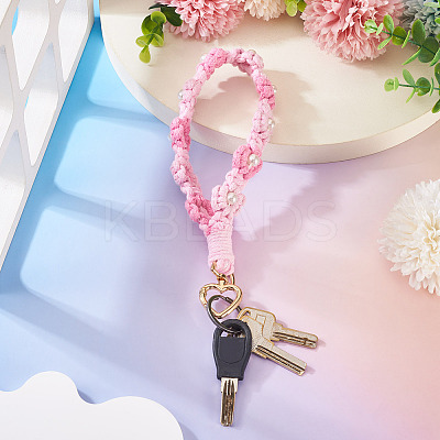 Cotton Braided Flower Pendant Decorations AJEW-TAC0030-032G-07-1