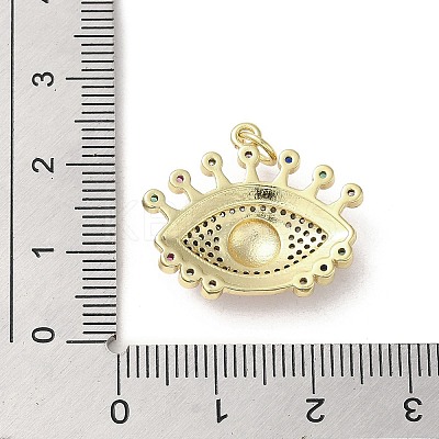 Brass Micro Pave Cubic Zirconia Pendants KK-E092-09G-01-1