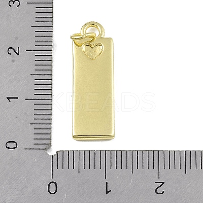 Brass Micro Pave Clear Cubic Zirconia Pendants KK-P266-06G-R-1