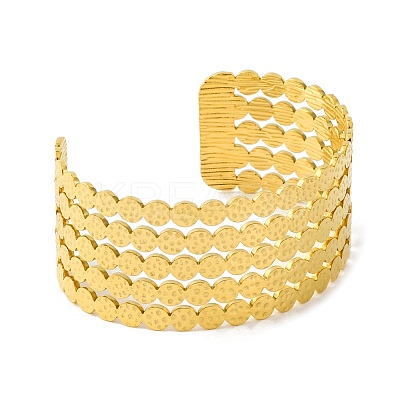 PVD Vacuum Plating 304 Stainless Steel Bangles for Women BJEW-B104-06G-1