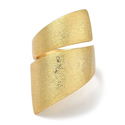 Rack Plating Brass Cuff Finger Rings for Women RJEW-C114-13A-G-1