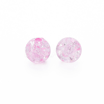 Transparent Crackle Acrylic Beads MACR-S373-66-N04-1