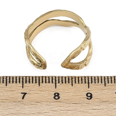 304 Stainless Steel Cuff Rings RJEW-D332-11G-1