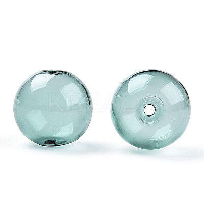 Transparent Blow High Borosilicate Glass Globe Beads X-GLAA-T003-09E-1
