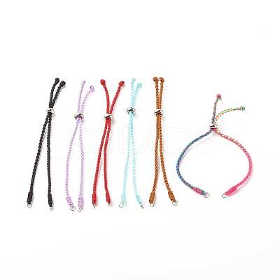 Braided Nylon Thread Bracelet AJEW-JB01124-1