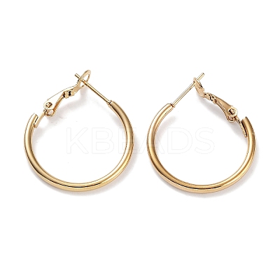 Ring 304 Stainless Steel Hoop Earrings for Women Men EJEW-B049-02A-G-1