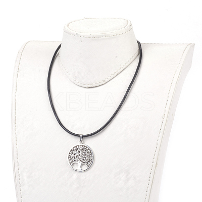 Tibetan Style Alloy Pendant Necklaces NJEW-JN02189-1