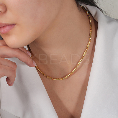 Adjustable 925 Sterling Silver Round Column Magnetic Beaded Necklaces for Women NJEW-A048-03G-1