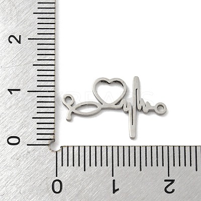 Non-Tarnish 304 Stainless Steel Connector Charms STAS-P344-01P-1