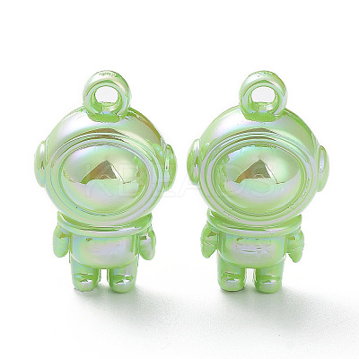 UV Plating Rainbow Iridescent Acrylic Pendants OACR-F008-02-1