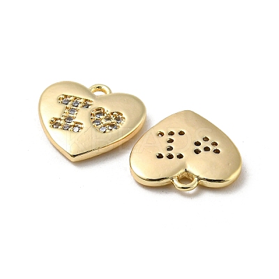 Brass Micro Pave Cubic Zirconia Pendants KK-H460-45G-1