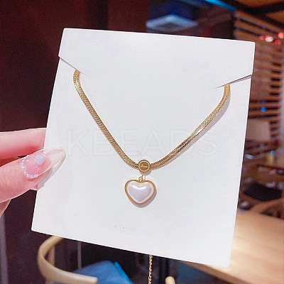 Plastic Heart Pendant Necklaces FS-WG30730-24-1