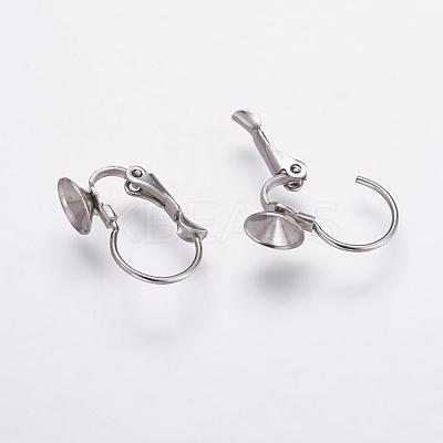 Tarnish Resistant 304 Stainless Steel Leverback Earring Findings STAS-K146-030-6mm-1