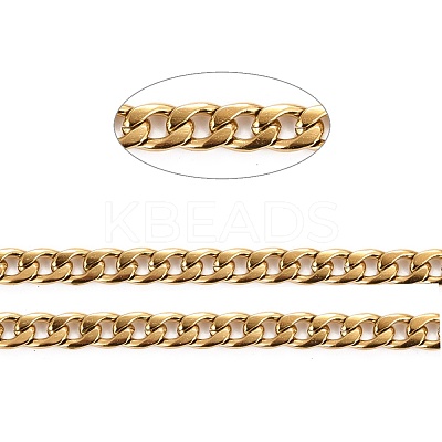 PVD Vacuum Plating 304 Stainless Steel Cuban Link Chains CHS-K016-02A-G-1