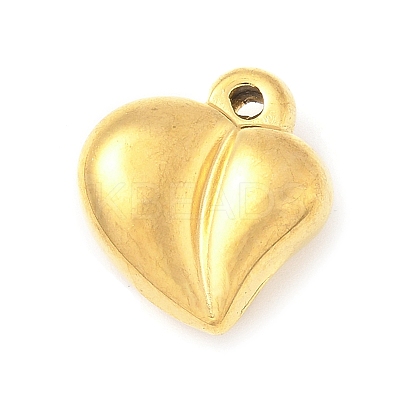 304 Stainless Steel Heart Pendants LS-STAS-R162-01G-06-1