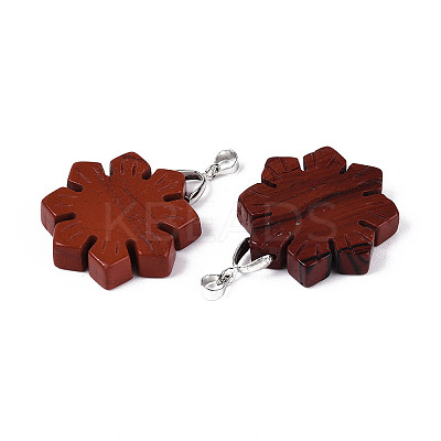 Natural Red Jasper Pendants G-T144-12E-1