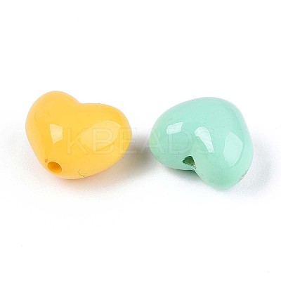 Baking Paint Opaque Acrylic Beads OACR-N142-02-1