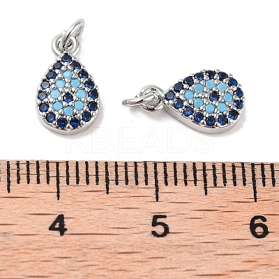 Brass Micro Pave Cubic Zirconia Pendants KK-B102-02P-1