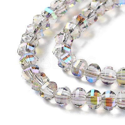 Transparent Electroplate Glass Beads Strands GLAA-Q099-H01-07-1