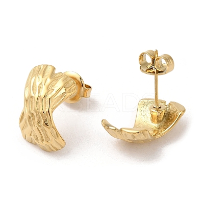 Ion Plating(IP) 304 Stainless Steel Stud Earrings EJEW-Z022-27G-1