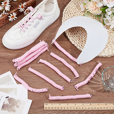 14Pcs Polyester & Rubber Latex Thread Spring Shoelaces AJEW-OC0014-60B-1