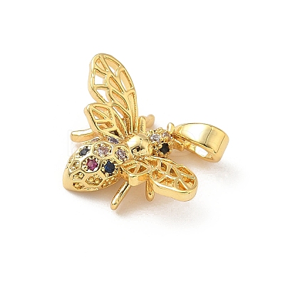 Brass Micro Pave Cubic Zirconia Pendants LS-KK-F905-19G-03-1