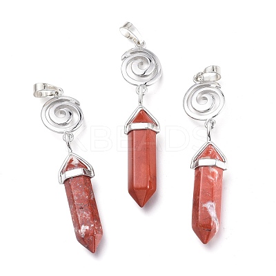 Natural Red Jasper Pointed Big Pendants G-D0021-01P-07-1