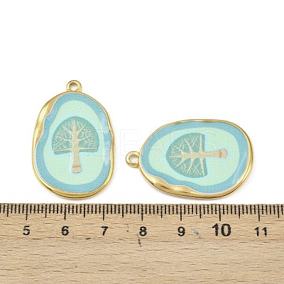 Printed 304 Stainless Steel Pendants STAS-C158-14G-04-1