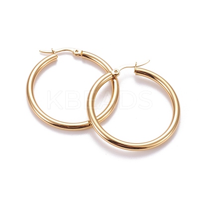 201 Stainless Steel Hoop Earrings EJEW-F205-14G-A-1