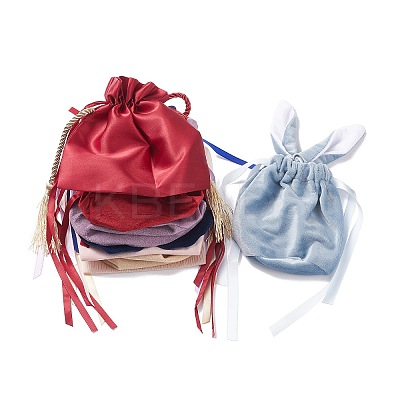 Satin Bags with Drawstring Jewelry Gift Bags ABAG-XCP0001-07-1