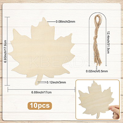 Thanksgiving Day Theme Unfinished Wood Pendant Decorations HJEW-WH20003-47C-1