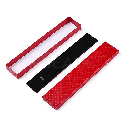 Rhombus Textured Cardboard Jewelry Necklace Boxes CBOX-T006-03D-1