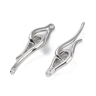 Brass Hook and Eye Clasps X-KK-B087-18P-1
