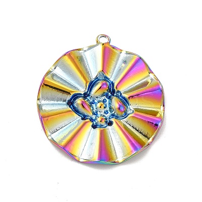 Ion Plating(IP) 304 Stainless Steel Pendants Rhinestone Settings STAS-B032-17MC-1