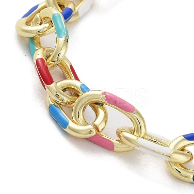 Brass Cable Chain Bracelets BJEW-D039-35G-1