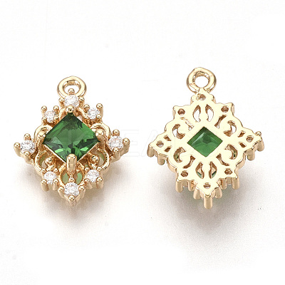 Golden Tone Brass Pendants GLAA-R212-16A-1