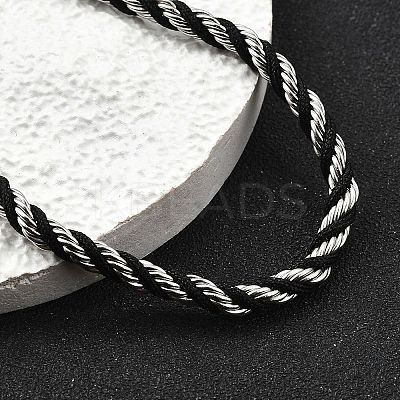 304 Stainless Steel Nylon Cord String Bracelets BJEW-Z124-01P-1